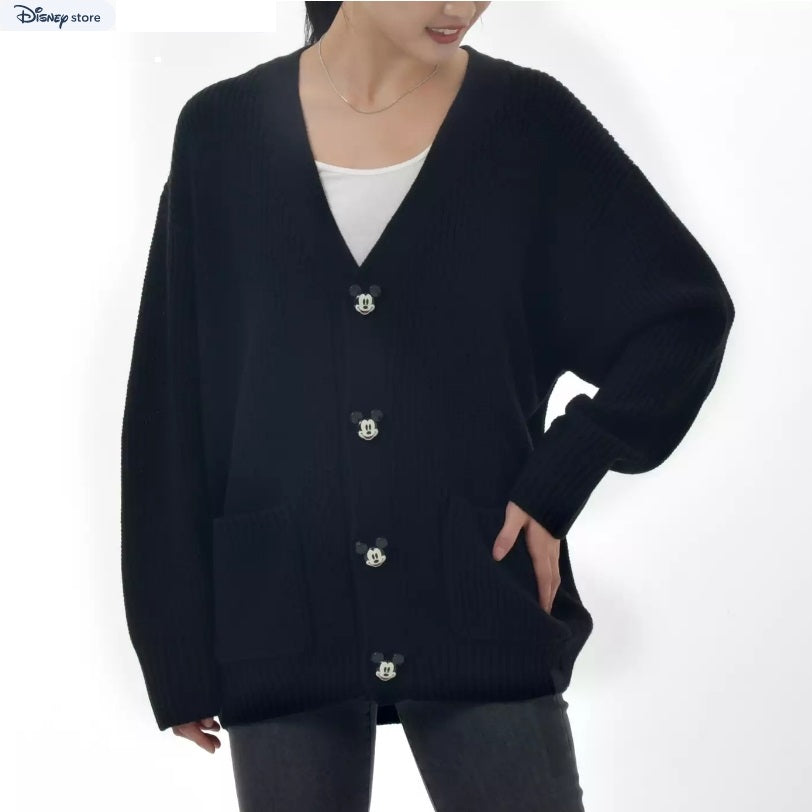 Mickey Mouse knitted button coat