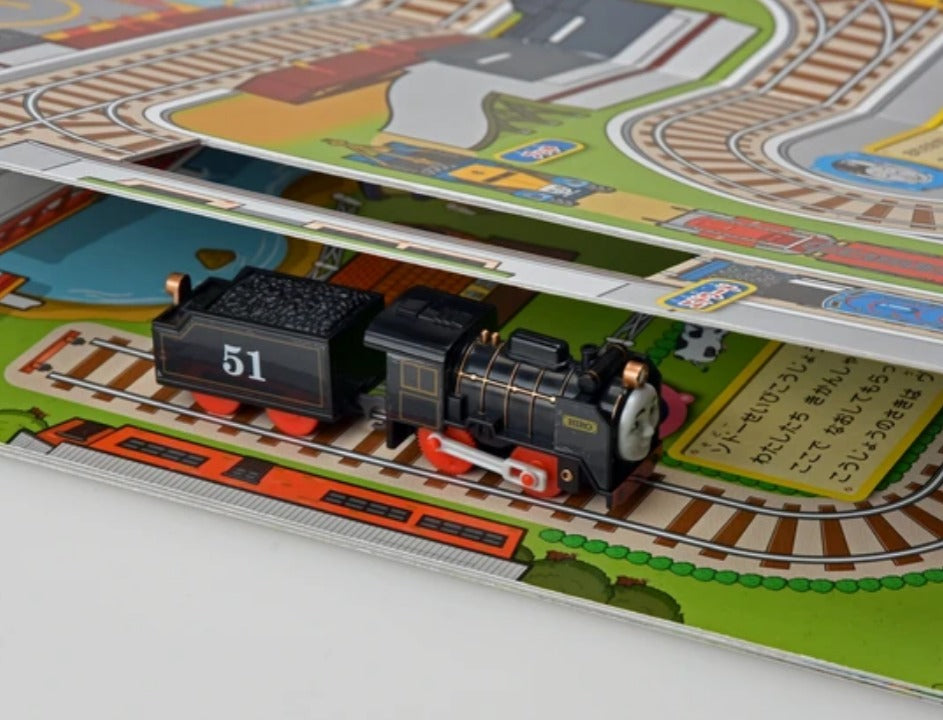 THOMAS & HIRO 湯馬士 過隧道畫書 *附2架列車+1架車卡 - Madingding