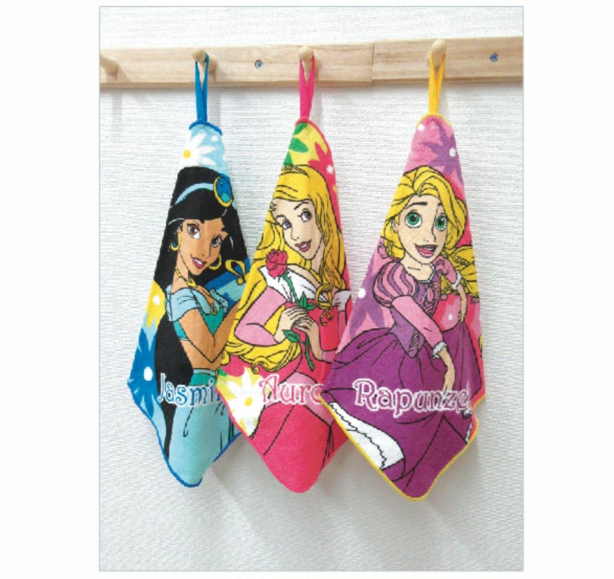 Rapunzel/Jasmine/Aurora 公主抗菌加工超柔軟抹手巾3條套裝 - Madingding