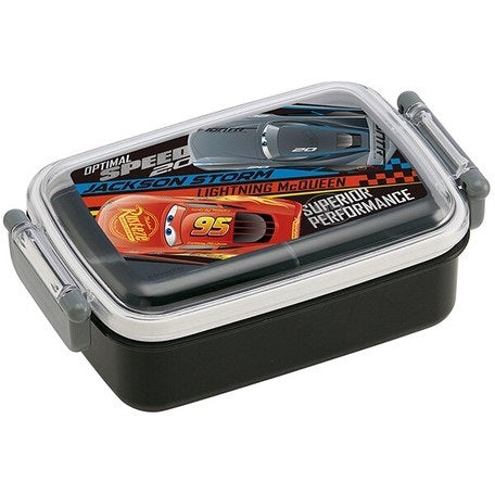 CARS 閃電王麥坤+積迅黑旋風 雙扣午餐盒 450ml(日本製) - Madingding
