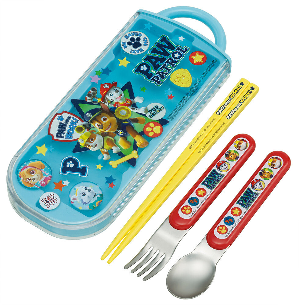 PAW PATROL 抗菌拉盒裝匙叉筷套裝 <日本製> - Madingding